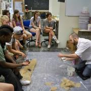 Visual Arts student in class photo