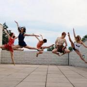 School of Dance students practicing on rooftop